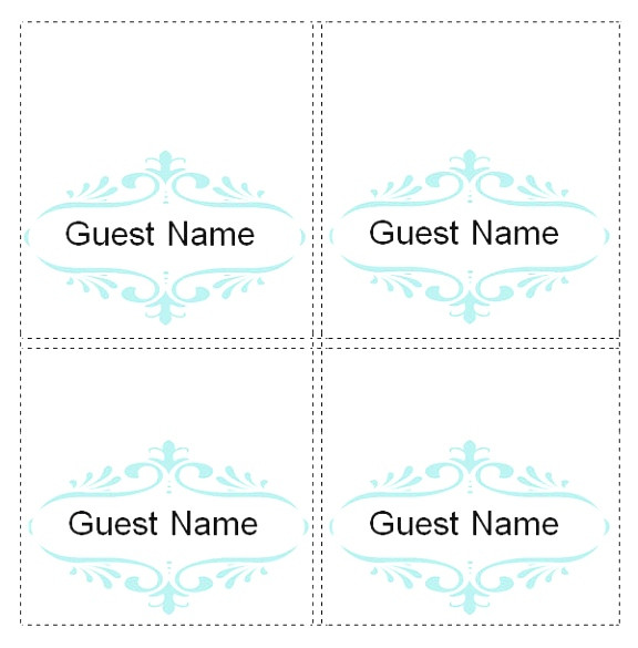 place card template word 6 per sheet