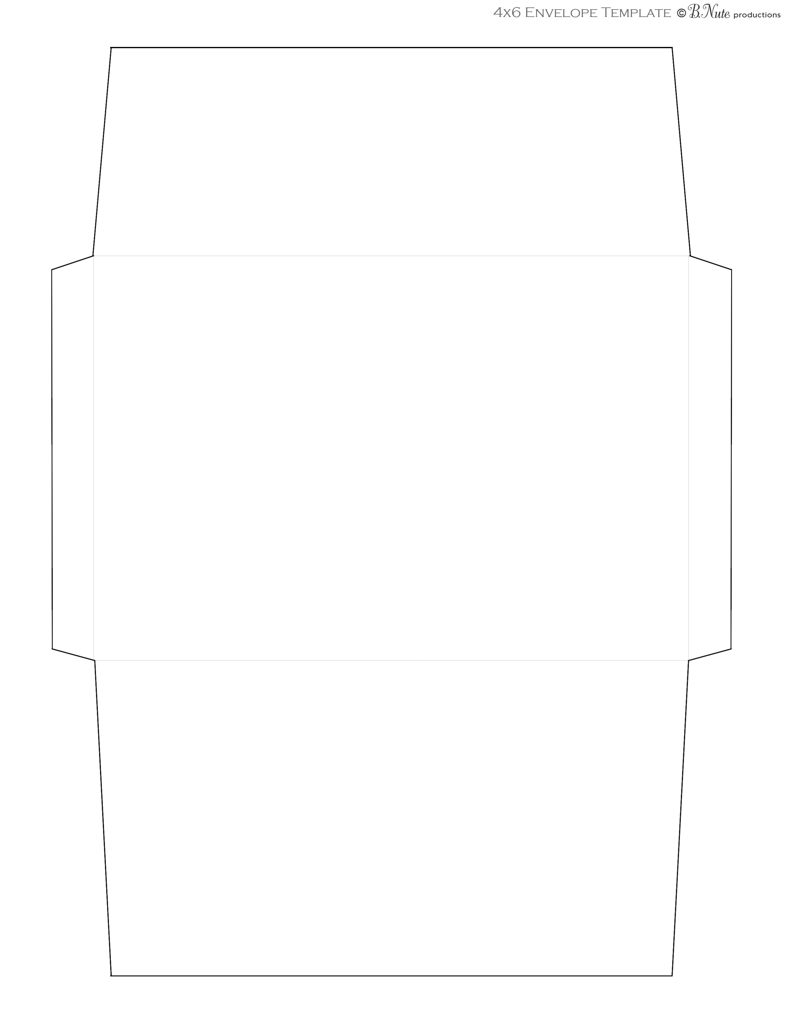 Free Templates for Envelopes to Print Bnute Productions Scrapbook Paper Ideas Printed Envelope