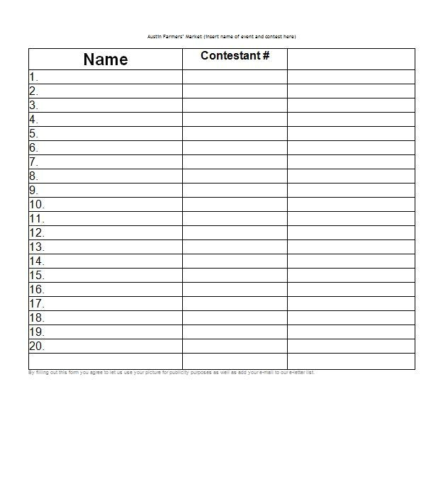 free signin sign up sheet templates