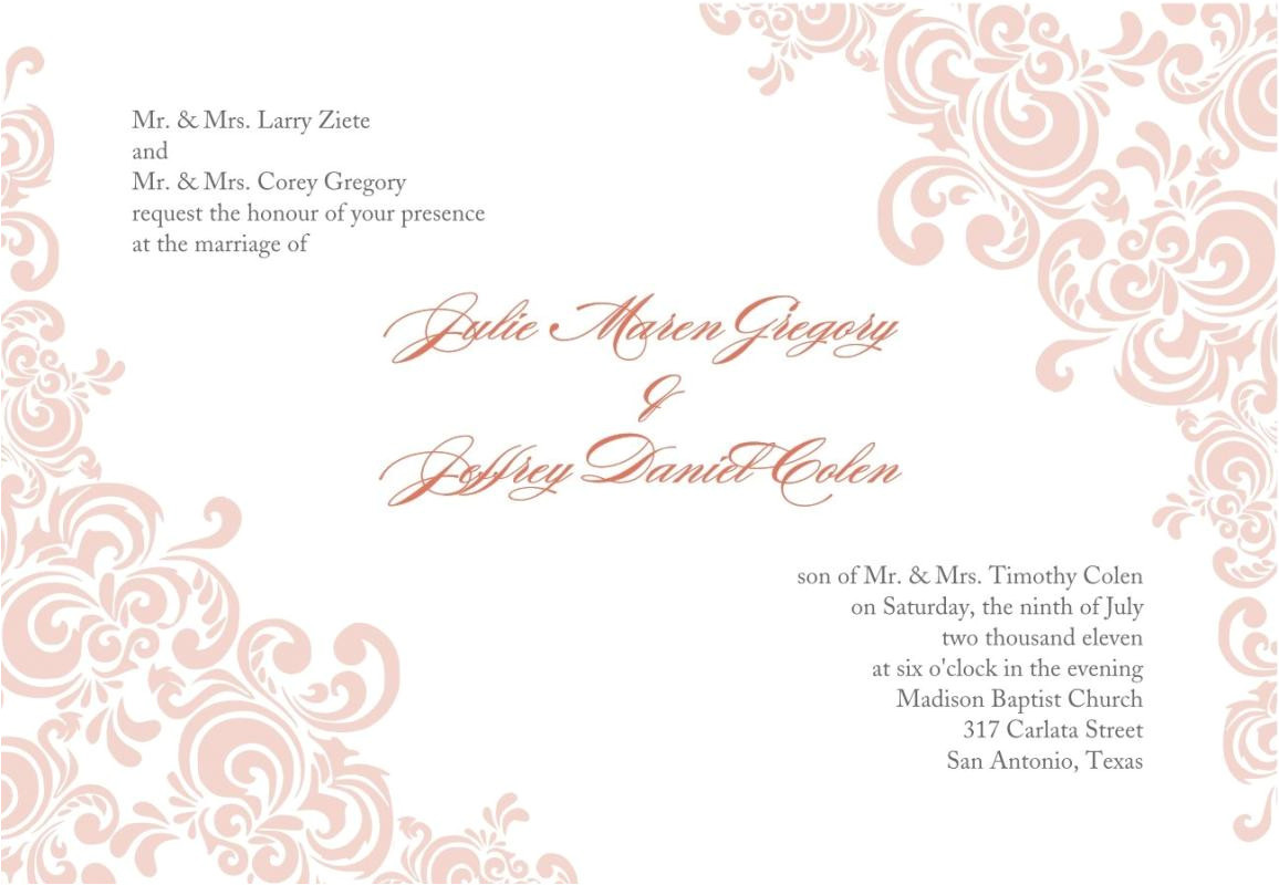 free printable wedding invitation templates download