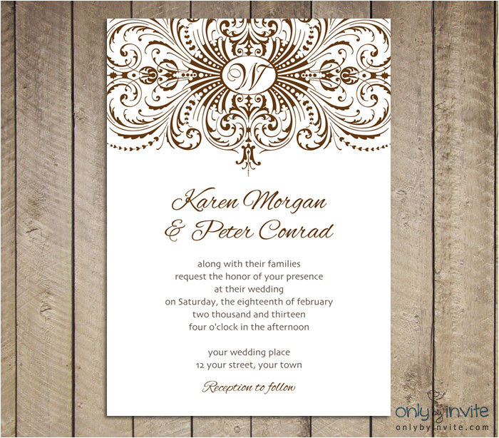 free printable wedding invitations templates