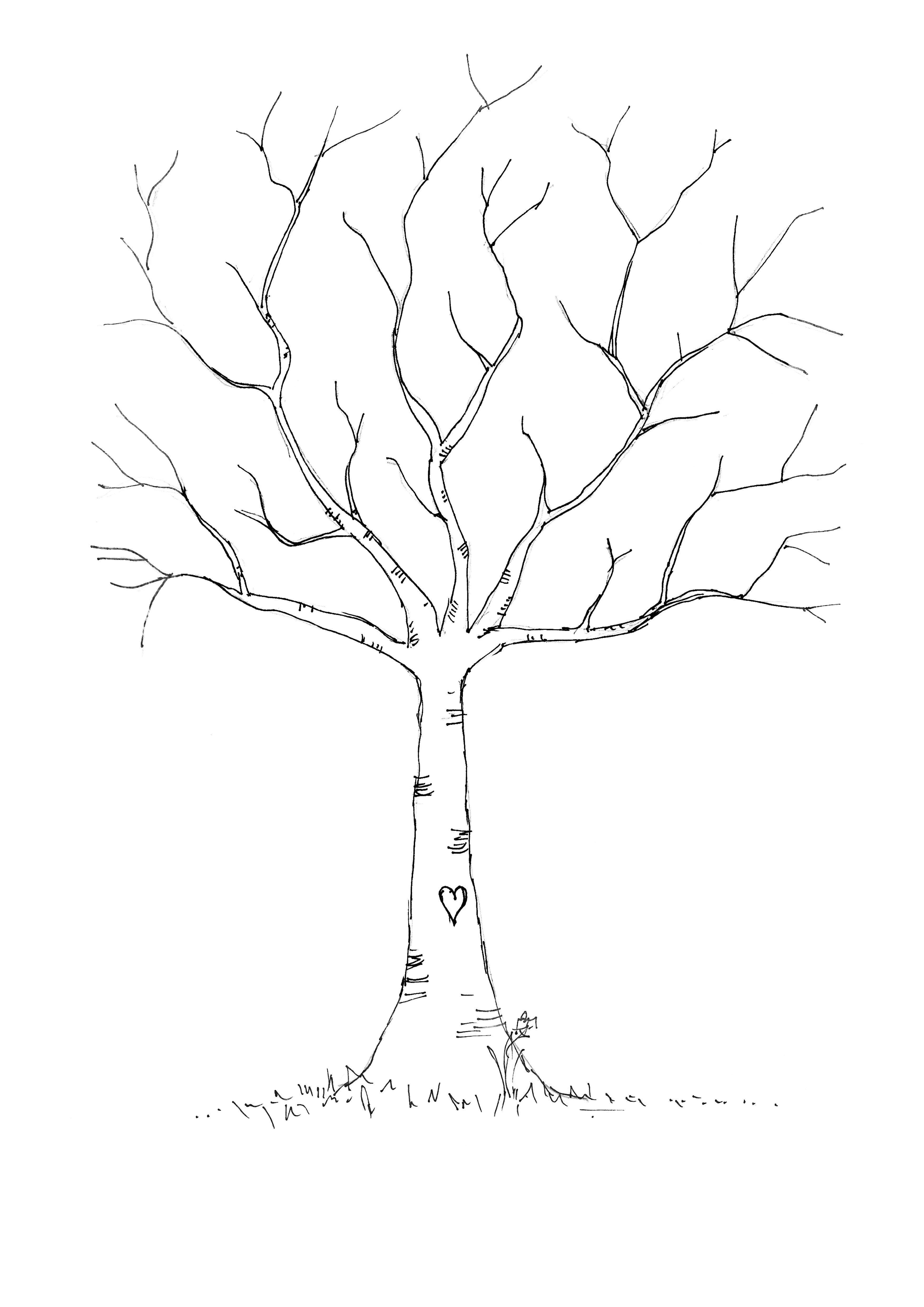 Friendship Tree Template Wedding Thumbprint Tree Download
