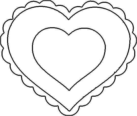 full page heart template printable