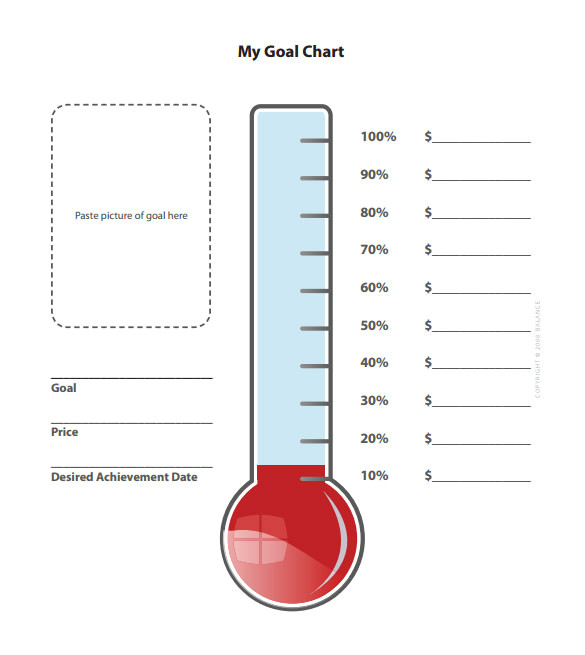 goal thermometer template excel 776
