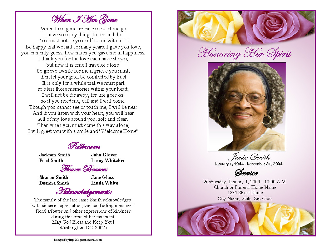 Funeral Handouts Template 13 Funeral Program Templatesagenda Template Sample
