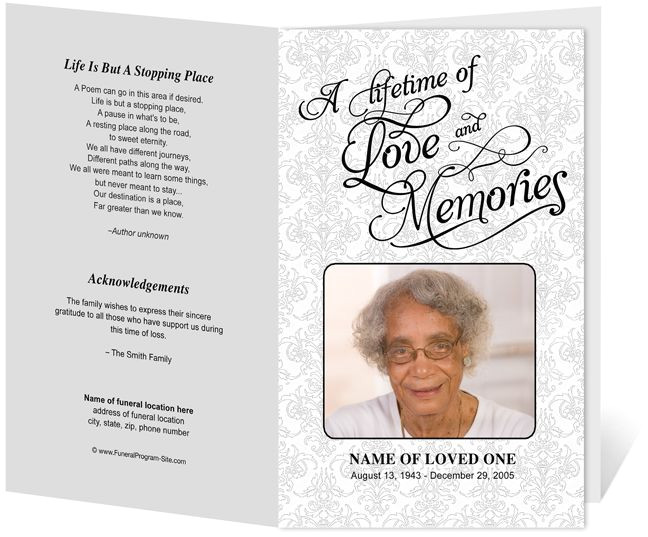 creative memorials with funeral program templates