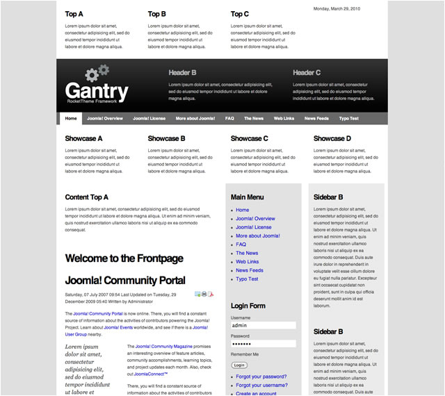 Gantry Joomla Templates Gantry Download