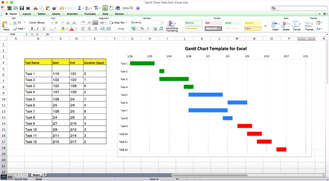 Gantt Chart Excel Template 2012 8 Excel Gantt Chart Template 2012 Exceltemplates