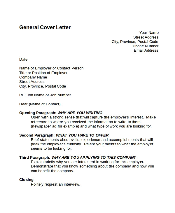 cover letter templates free