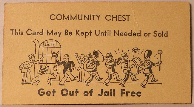 get out of jail free card clip art