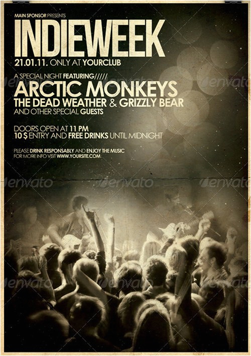 Gig Poster Templates 33 Amazing Gig Poster Flyer Templates Vandelay Design