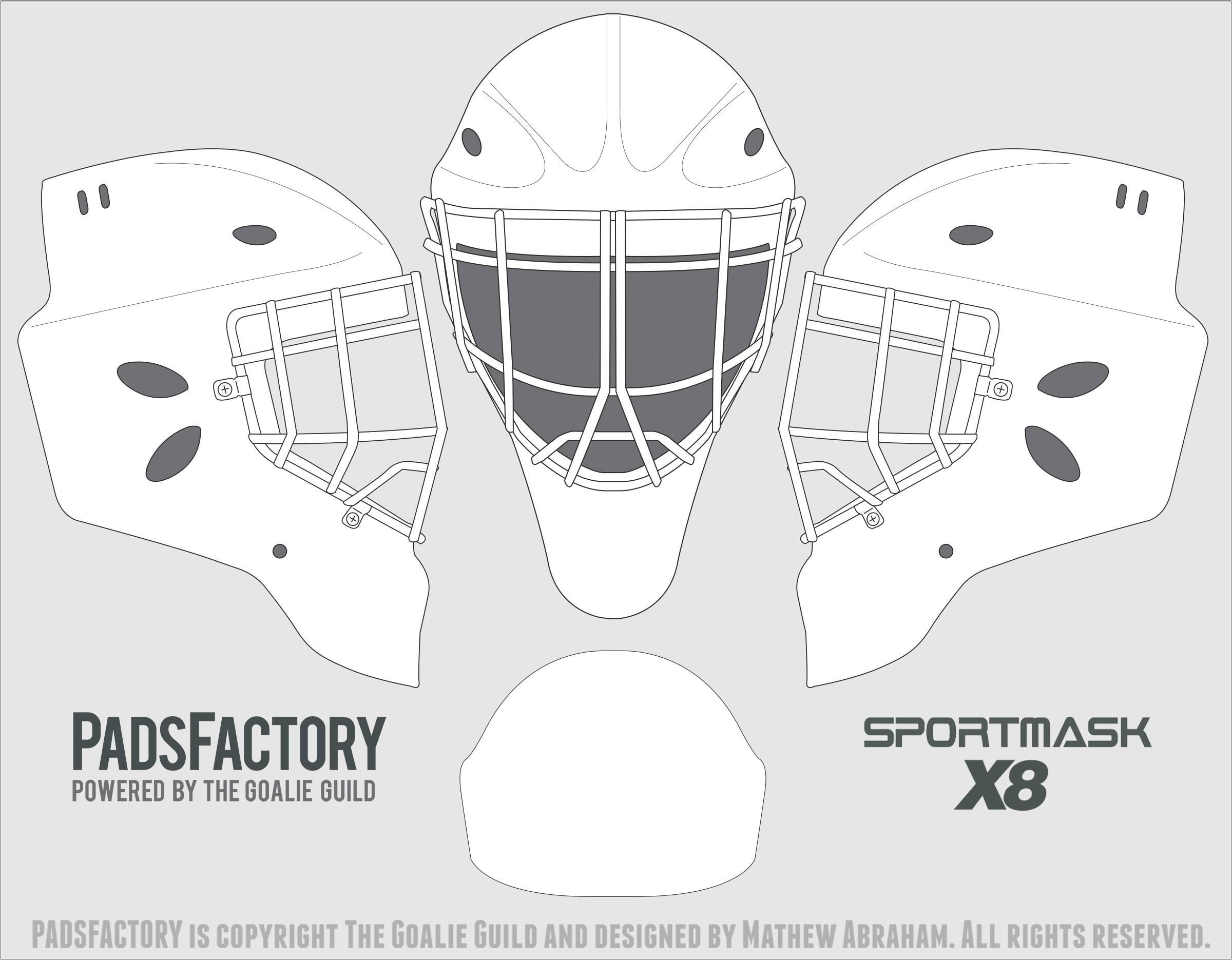 Goalie Mask Design Template 1 Goalie Mask Design Template Mask Templates the Goalie Archive