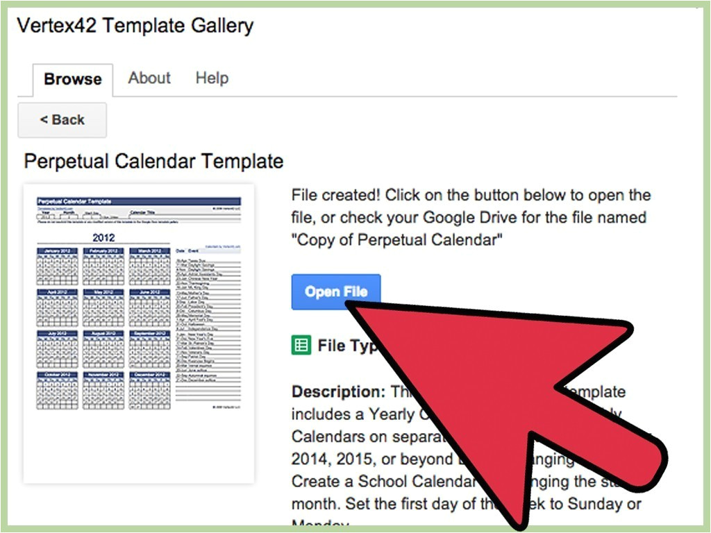 google docs calendar template 2014
