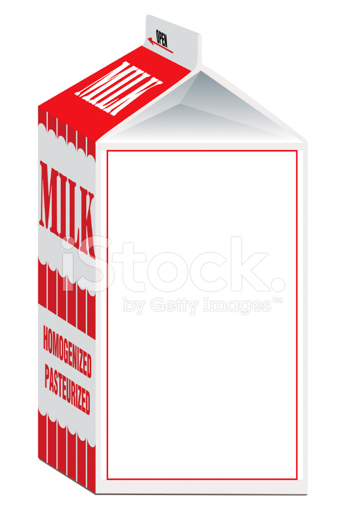 milk carton with blank panel 162724