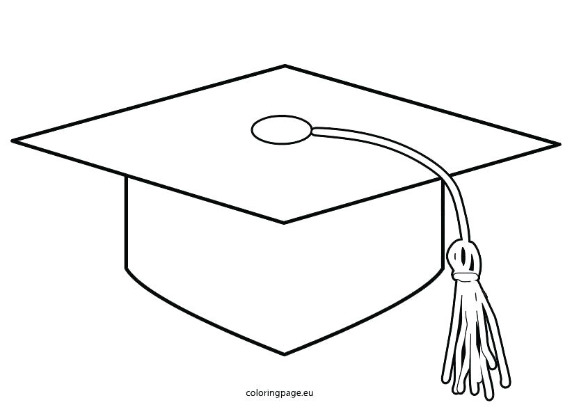 template graduation cap printable coloring pages page hat pag