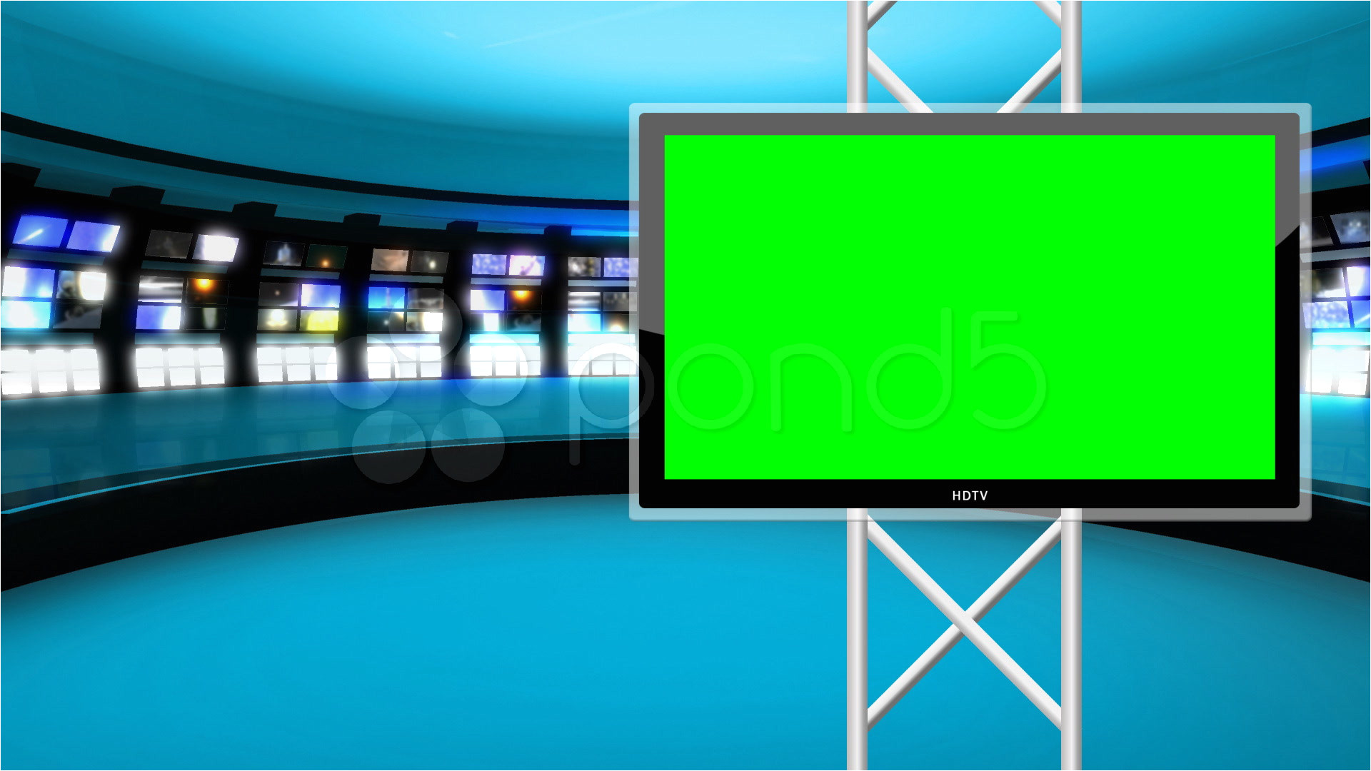 news studio 9 virtual green screen news background