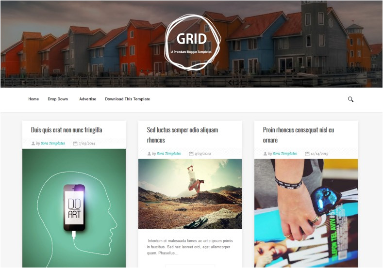 grid blogger template