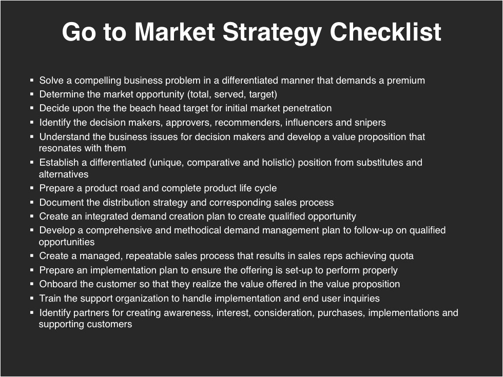 go to market strategy planning template