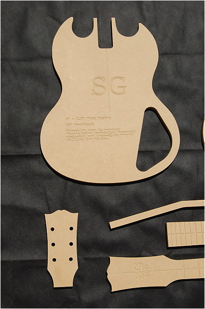 Guitar Router Templates Sg Guitar Router Template Set 1 2 Quot Mdf Cnc Luthier