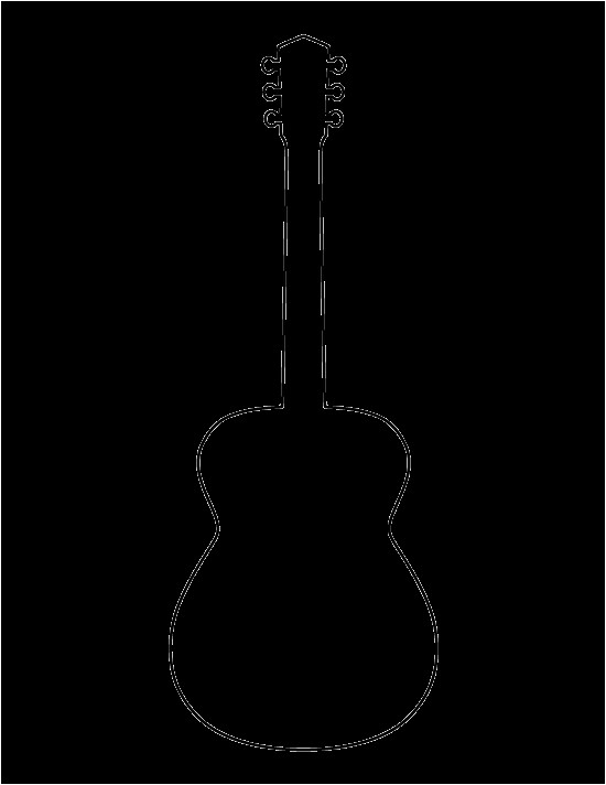 free clipart guitar outline