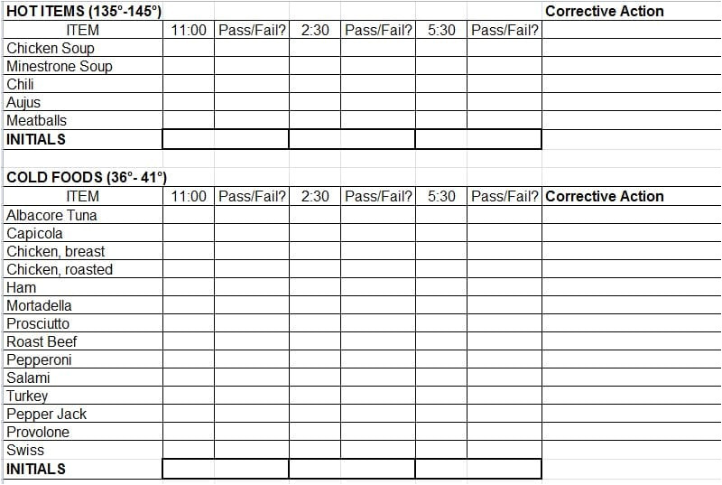 Haccp Checklist Template Haccp Checklist Template for Microsoft Excel