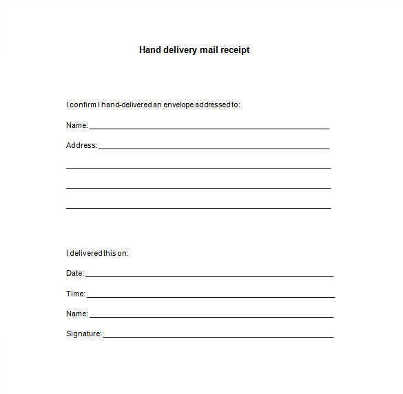 Hand Delivery Receipt Template 14 Delivery Receipt Templates Pdf Doc Free Premium