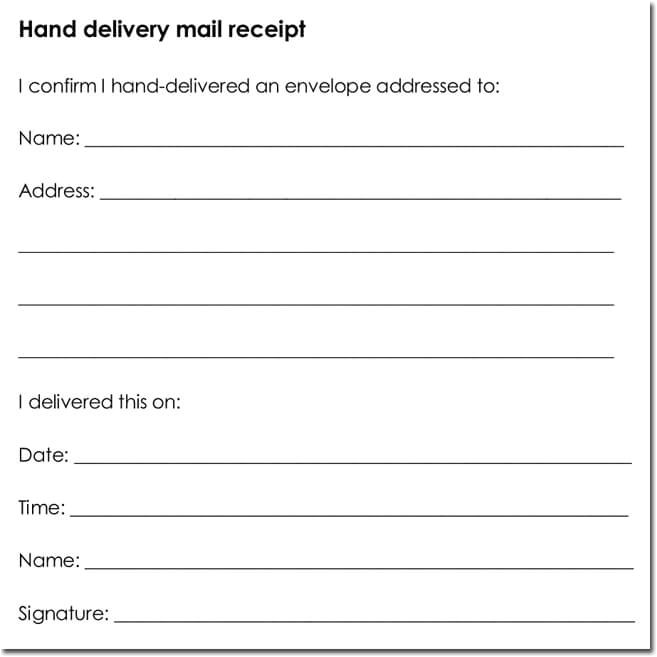 delivery receipt templates