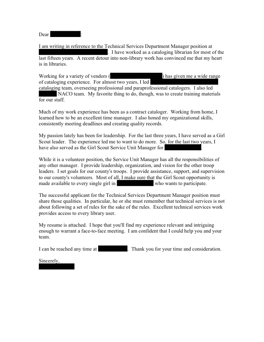 Head Of Department Cover Letter Department Head Open Cover Letters