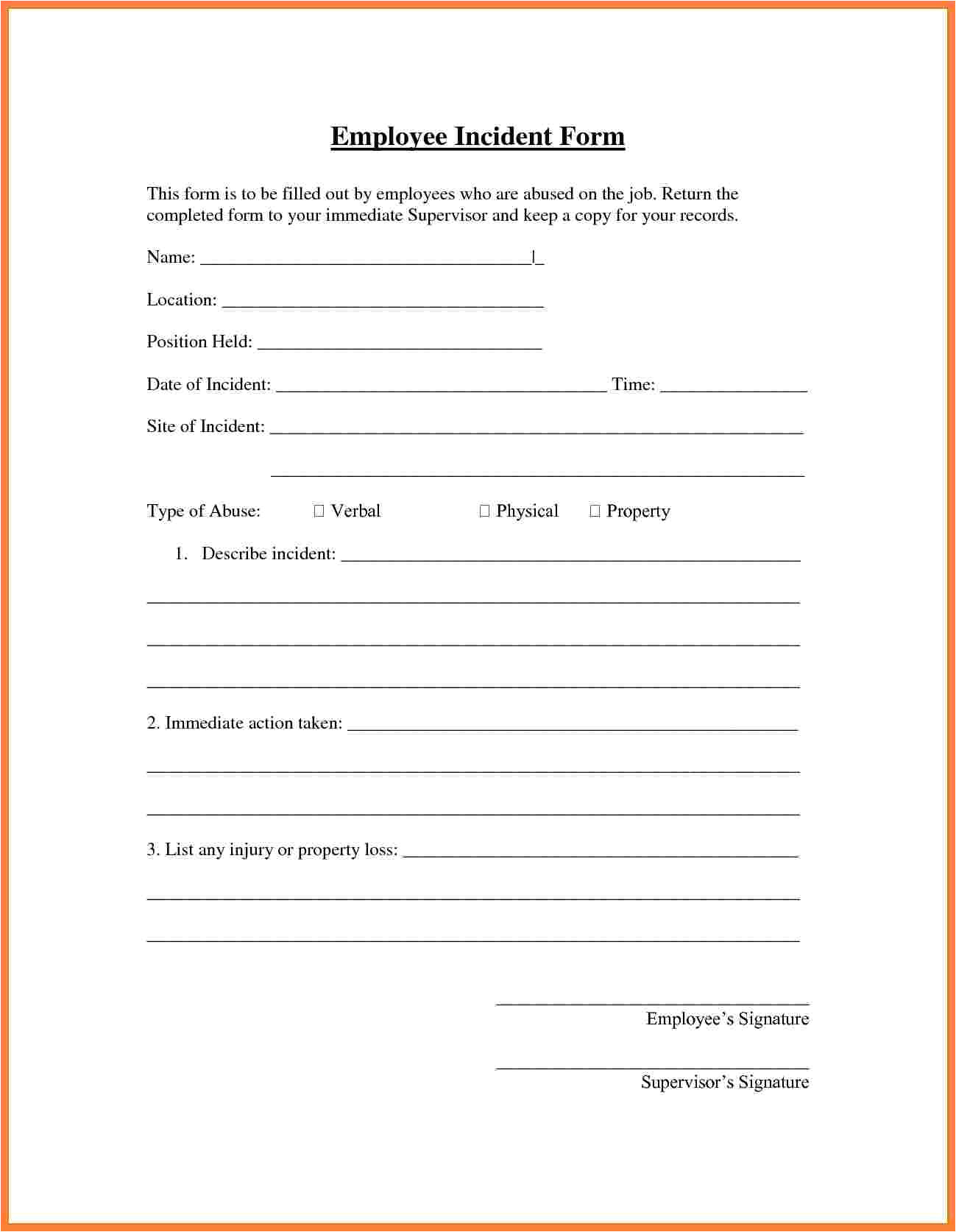 incident report form free download