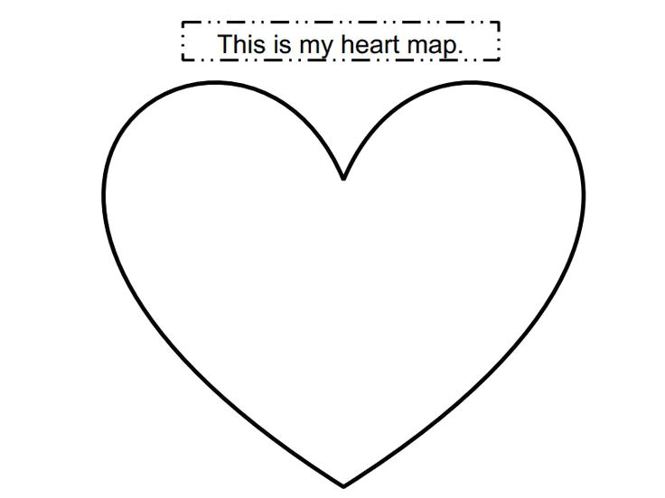 heart shaped writing template