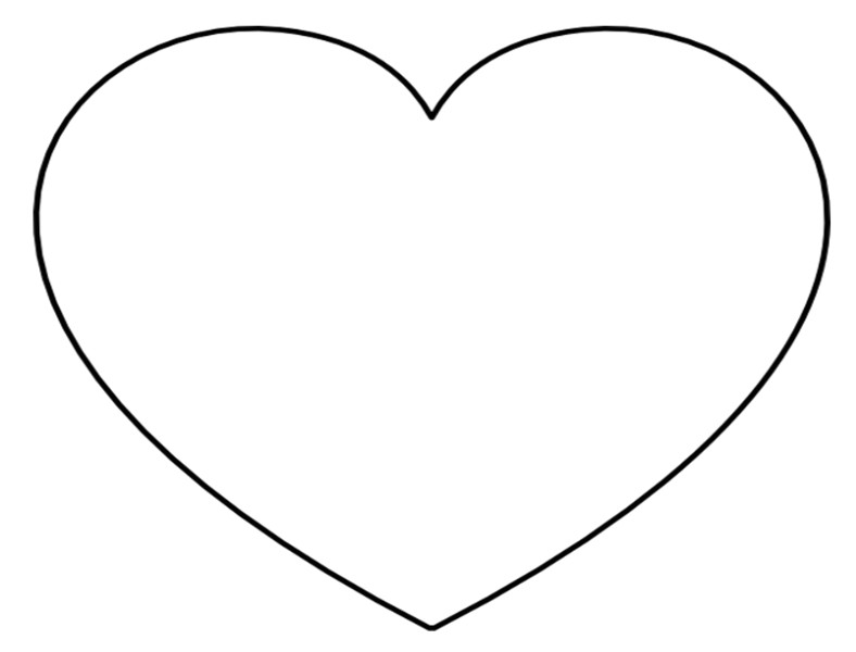 super sized heart outline extra large printable template