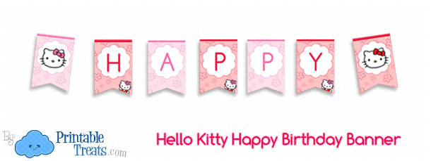 hello kitty happy birthday banner