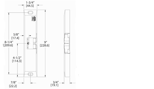 Hes 9600 Template 1 Hes 9600 Template Electric Strike for Rim Panic Device Hes 9600 Doorware Com