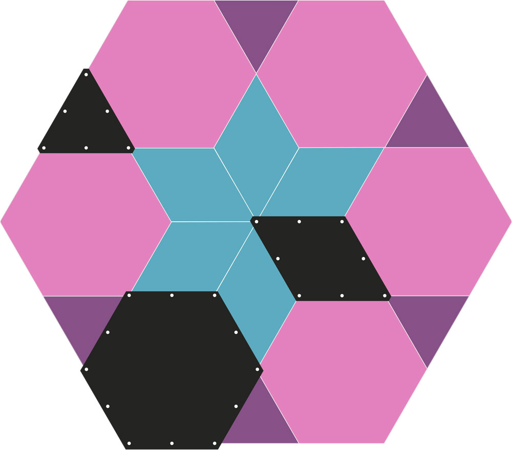 hexagon quilt template plastic