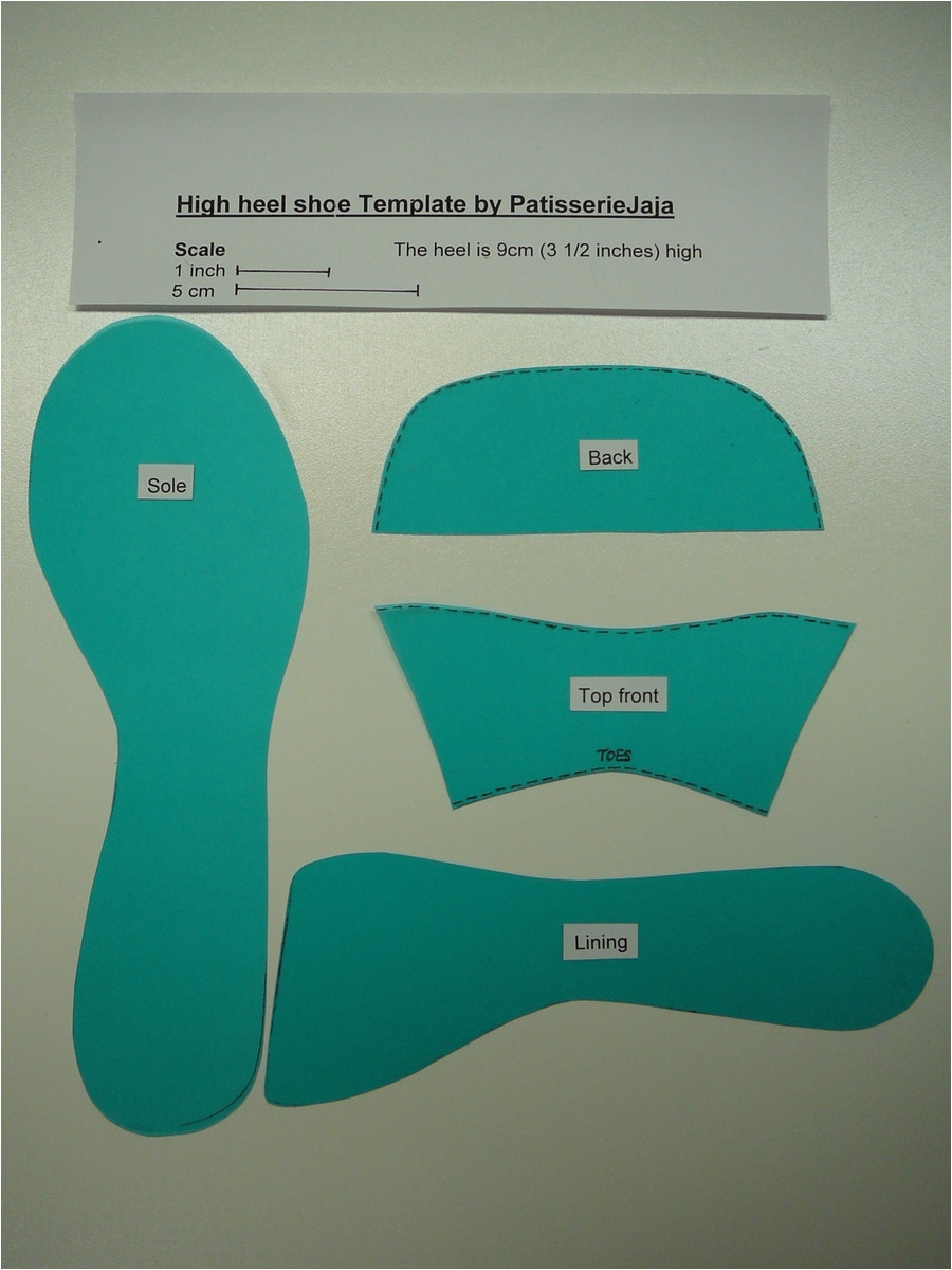High Heel Template for Fondant High Heel Shoe Template Cakecentral Com