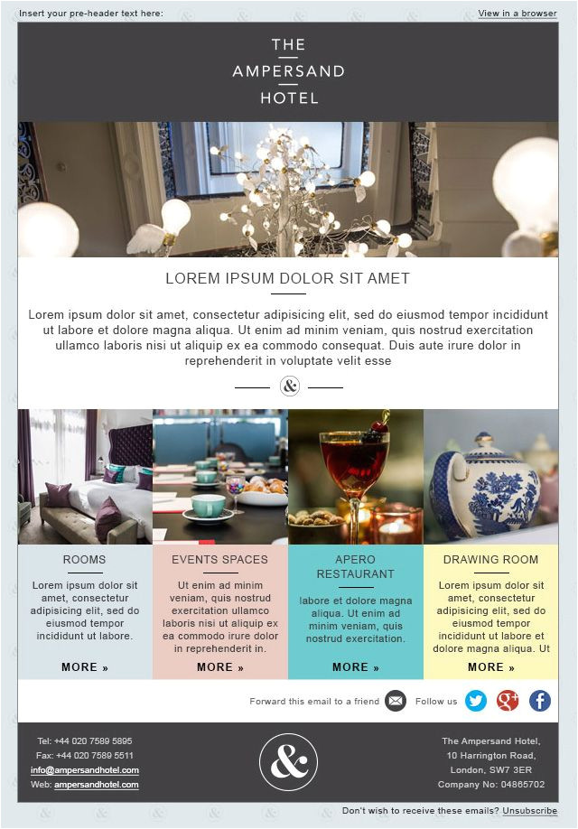 Hotel Newsletter Templates 8 Best Images About Email Marketing Template On Pinterest