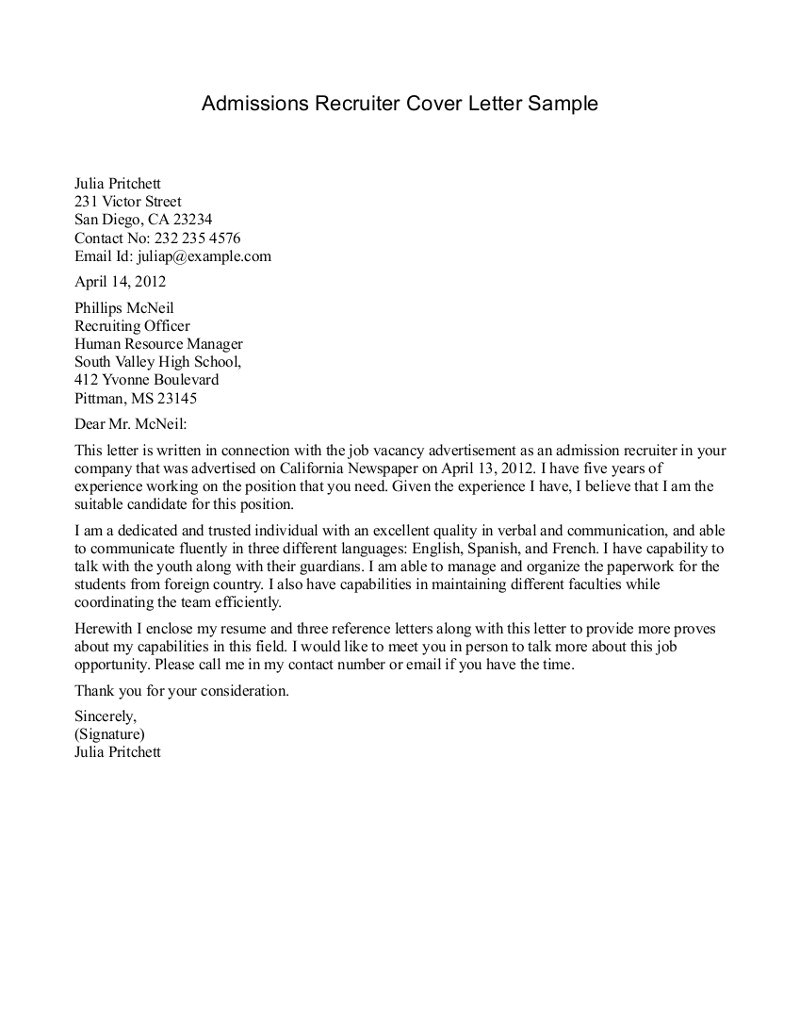 How to Address A Cover Letter to A Recruiter Address Cover Letter to Recruiter or Company Oshibori Info
