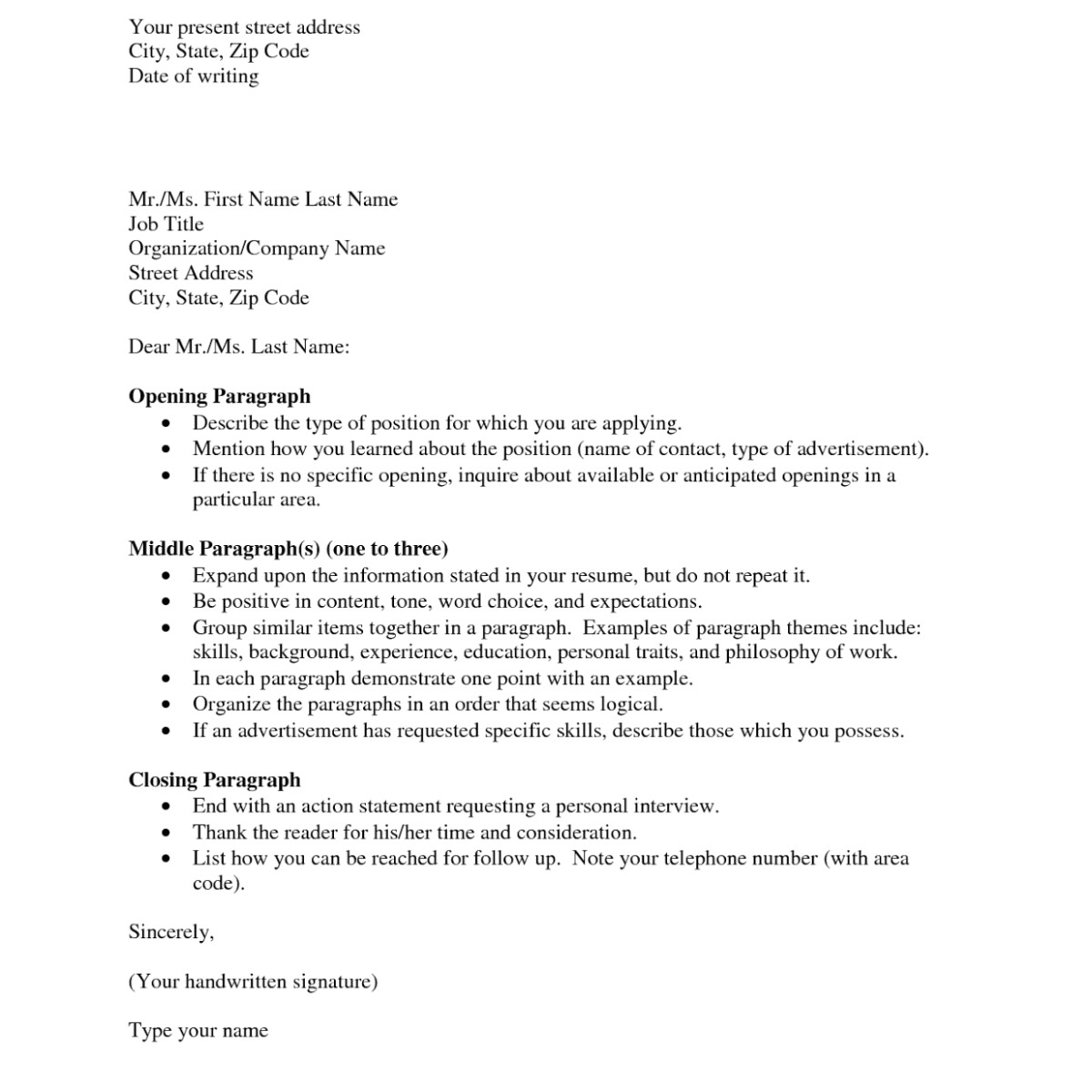 cover letter how to address