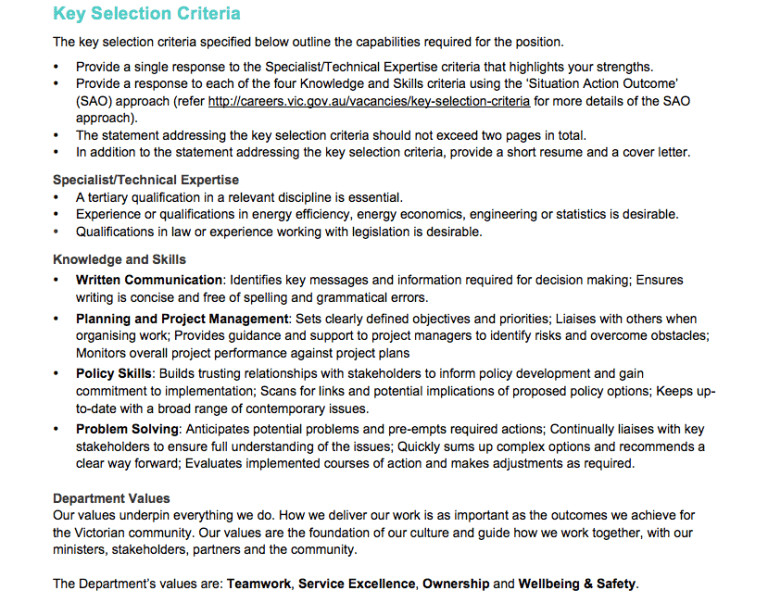 How to Address Key Selection Criteria In A Cover Letter Answering Selection Criteria 101 Successful Graduate