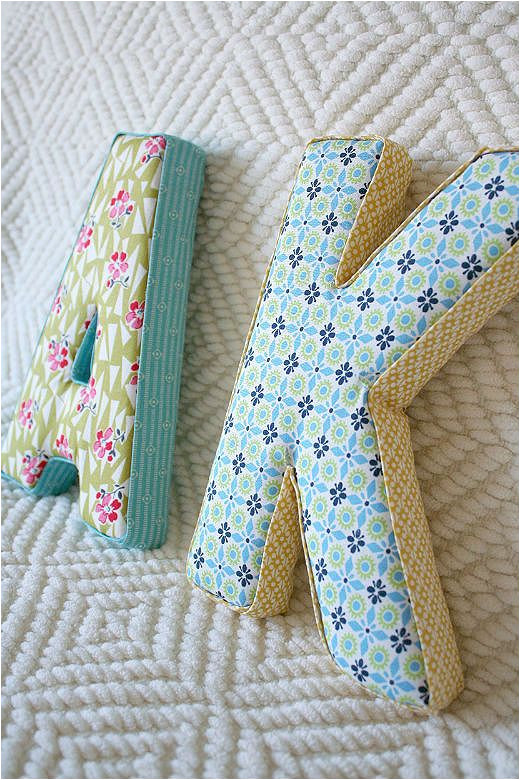 fabric covered letters