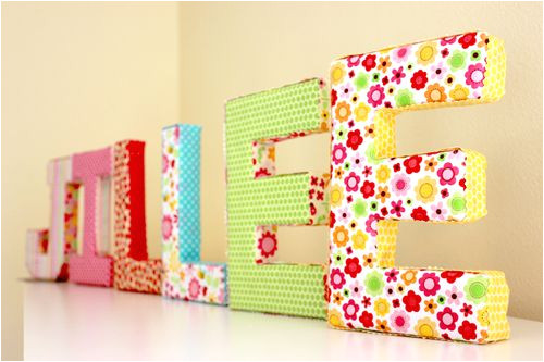 fabric covered letters