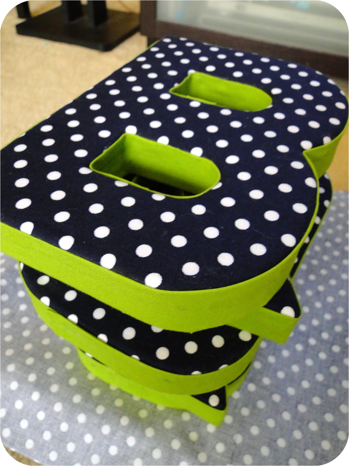 How to Cover Cardboard Letters with Fabric Fabric Paper Glue Shower Details Fabric Covered Letters