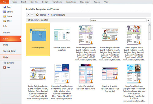 create poster powerpoint 2010