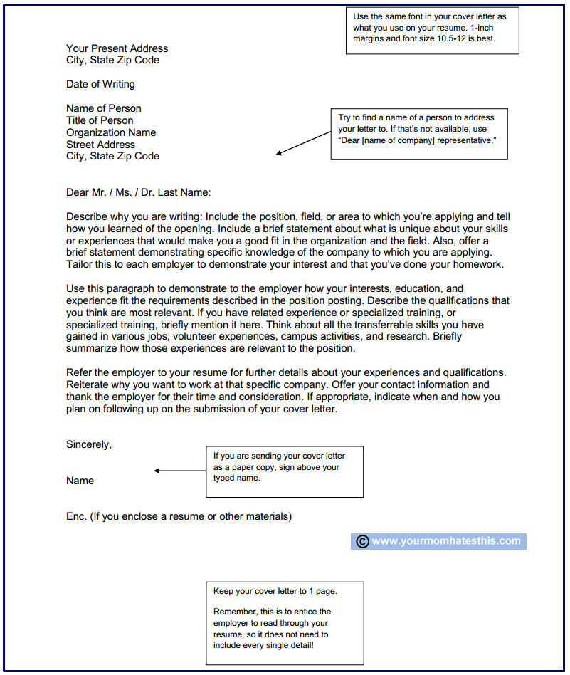 effective cover letters and templates