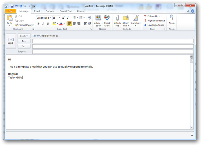 How to Create An Email Template In Outlook 2010 How to Create and Use Templates In Outlook 2010