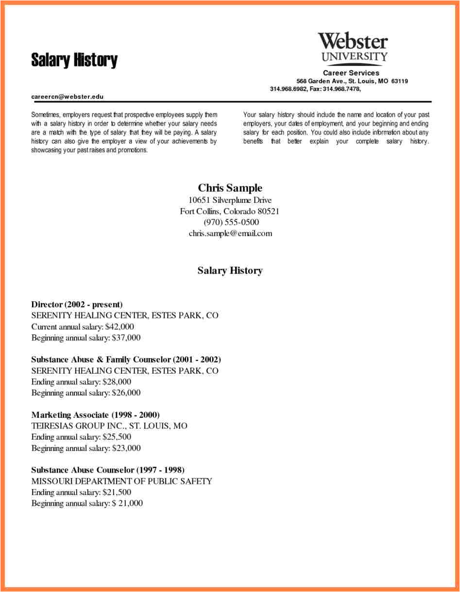 How to Include Salary History In A Cover Letter 10 How to Submit Salary History Salary Slip