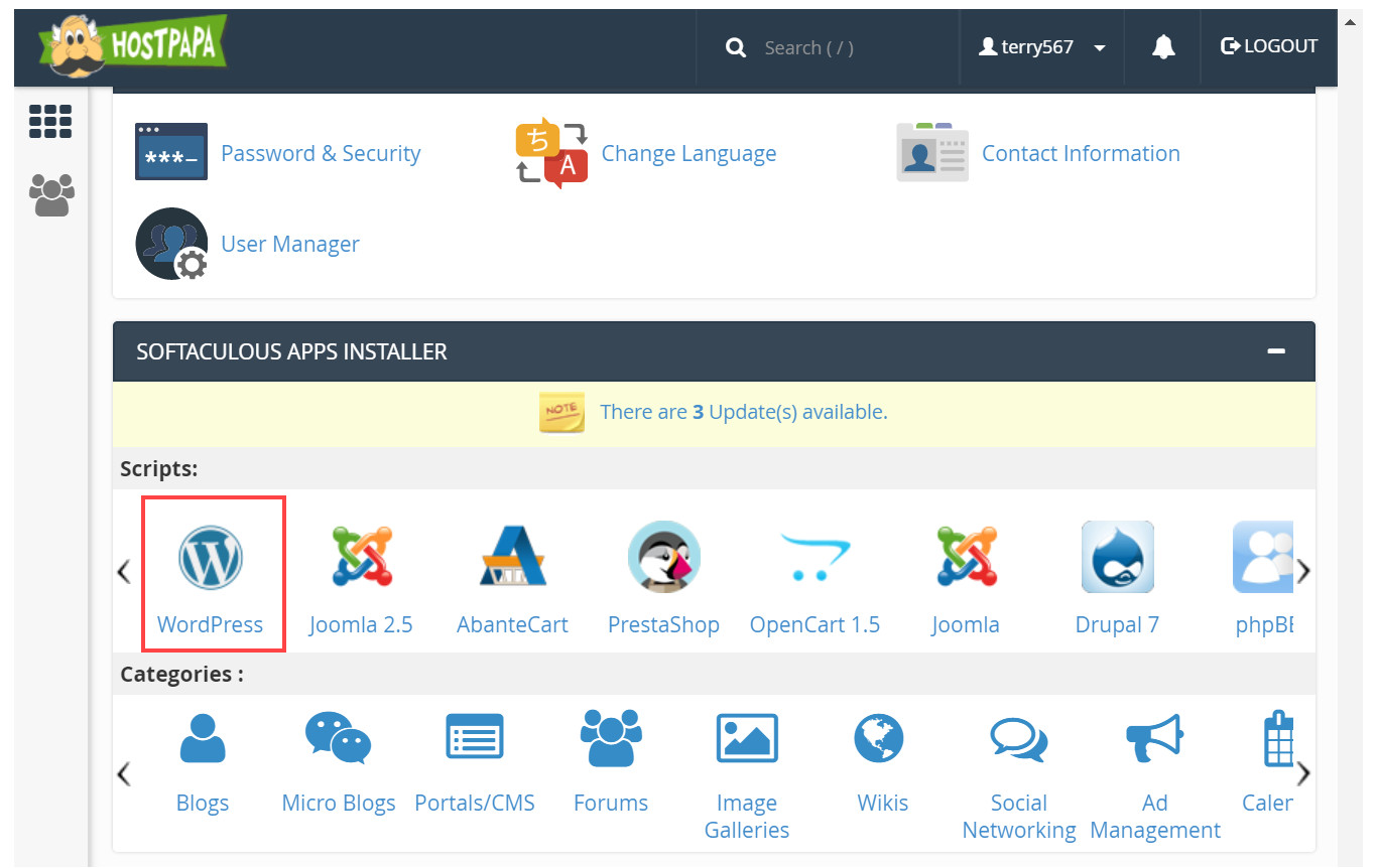 how to install template in cpanel