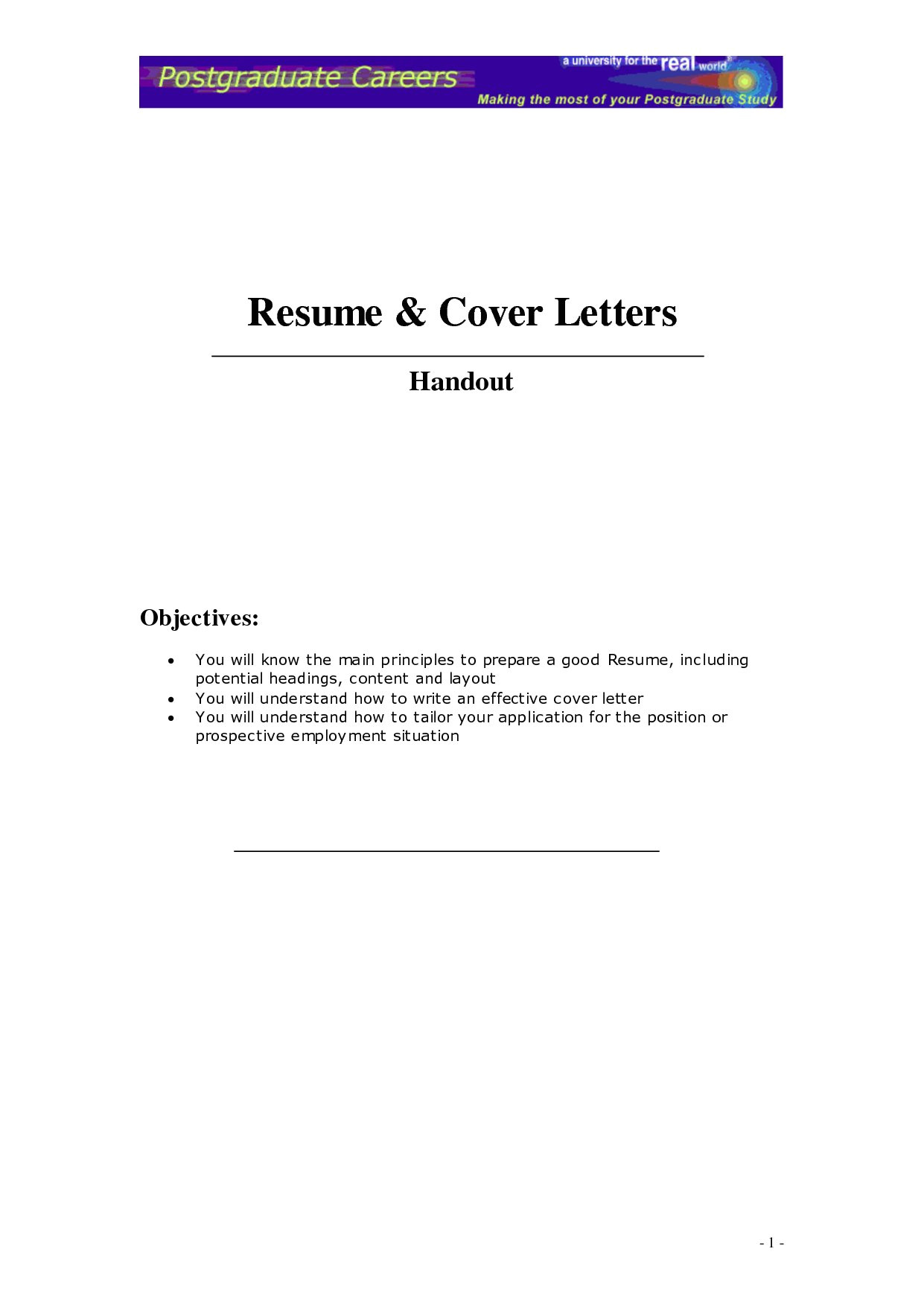 help writing a good cover letter