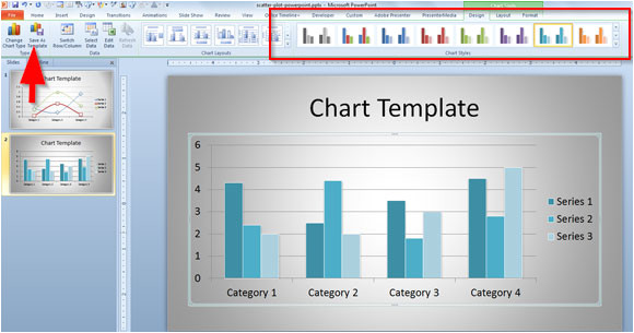how to create a custom chart template in powerpoint 2010
