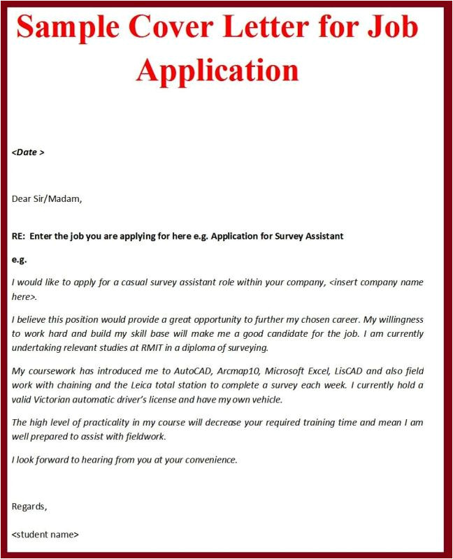 how to write a job application cover letter